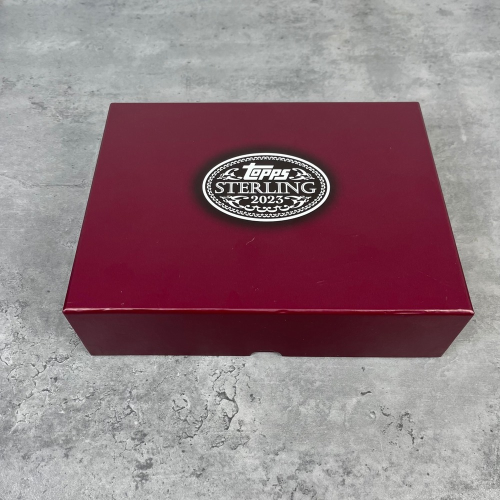 Topps Sterling 2023 Baseball Card Box Burgundy Collectible Empty Display Case